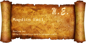 Magdics Emil névjegykártya